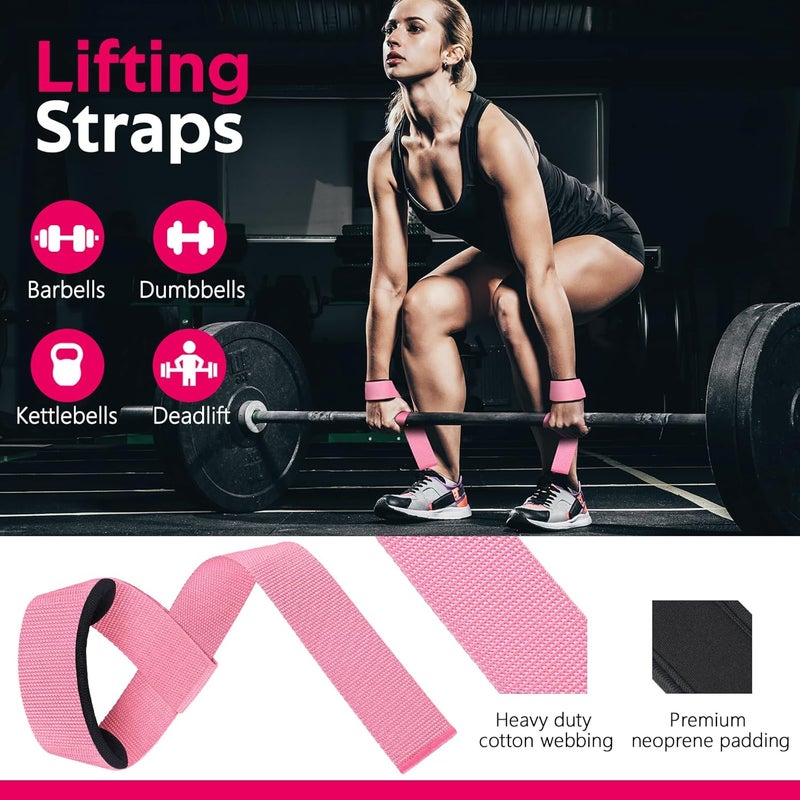 WALITO 7Pcs Barbell Pad Set for Hip Thrust - Squat Pad,Gym Accessories for Women with Bar Bad,Bench Press, with Gym Ankle Straps,Resistance Bands for Working Out,Lifting Strap,Carry Bag - Image 4